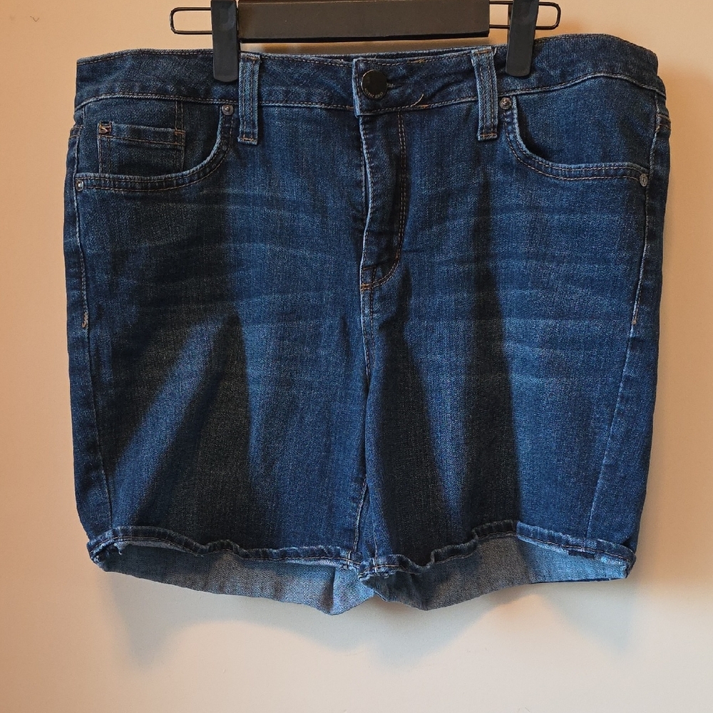 Seven7 Dark Blue Denim Jean Shorts